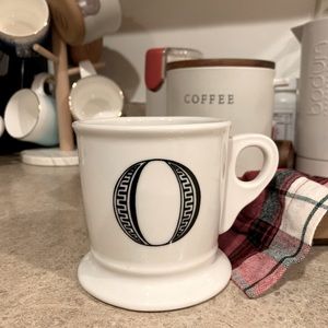 Anthropologie monogram mug “O”
